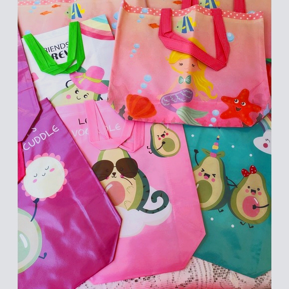 Tote/Reusable Bags Avocado&Mermaid Bundle Of 4 Pieces - Picture 5 of 6